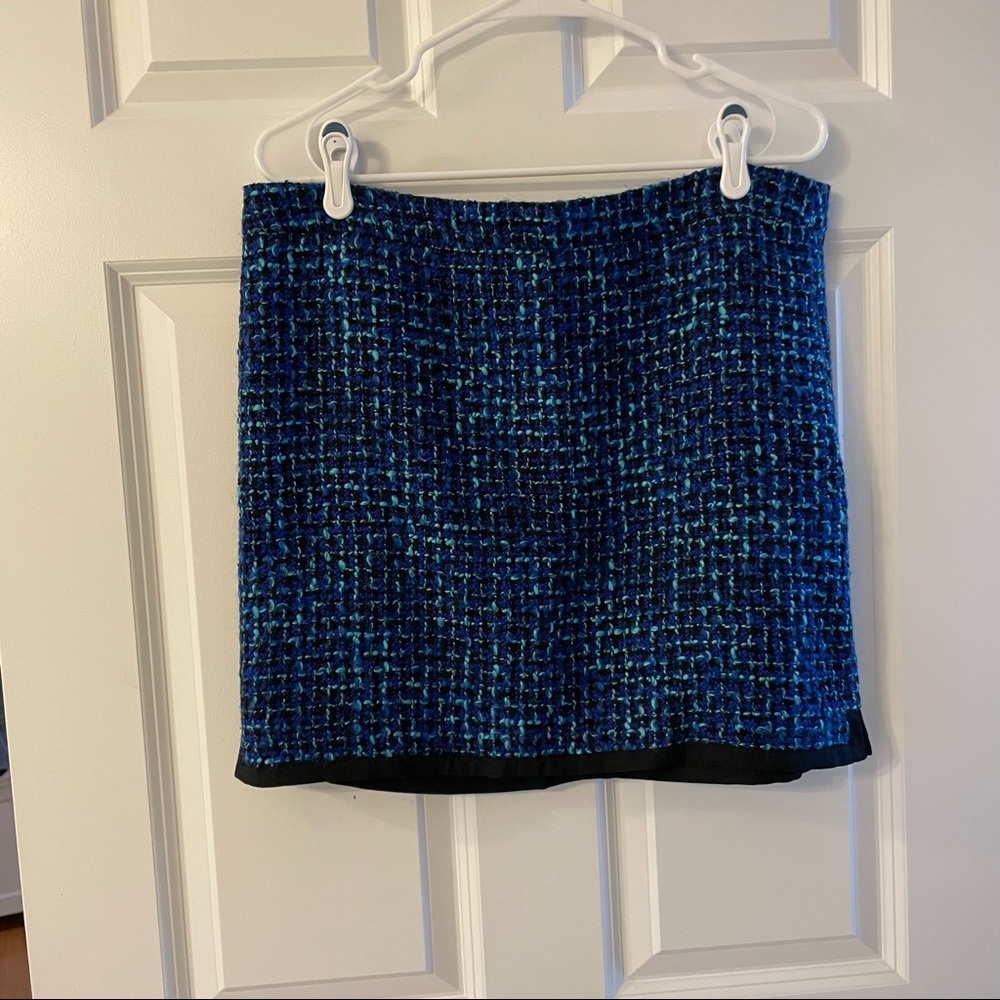Jcrew Tweed Blue & Black Skirt